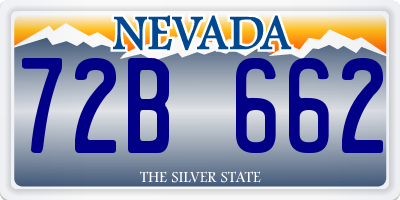 NV license plate 72B662