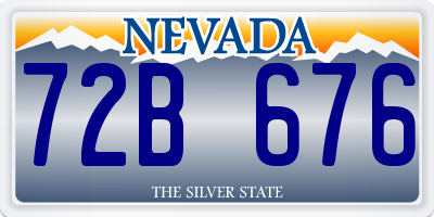 NV license plate 72B676