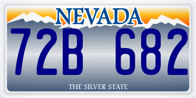 NV license plate 72B682