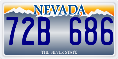 NV license plate 72B686