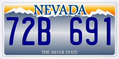 NV license plate 72B691