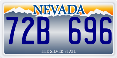 NV license plate 72B696