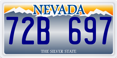 NV license plate 72B697