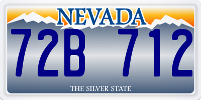 NV license plate 72B712