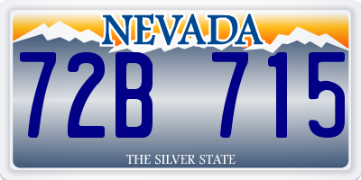 NV license plate 72B715