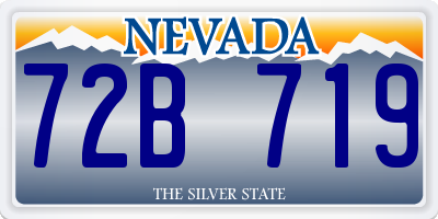 NV license plate 72B719