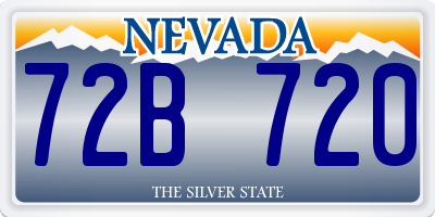 NV license plate 72B720