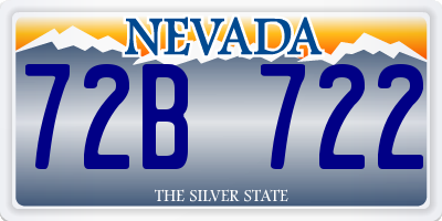 NV license plate 72B722