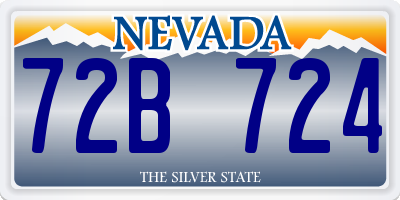 NV license plate 72B724