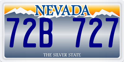 NV license plate 72B727