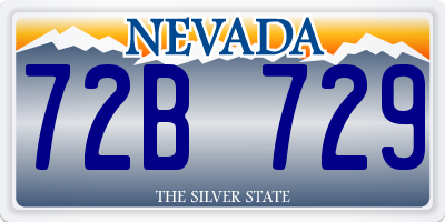 NV license plate 72B729