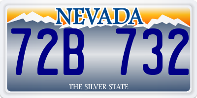 NV license plate 72B732