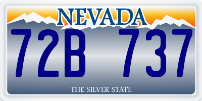 NV license plate 72B737