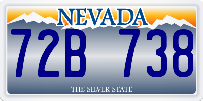 NV license plate 72B738