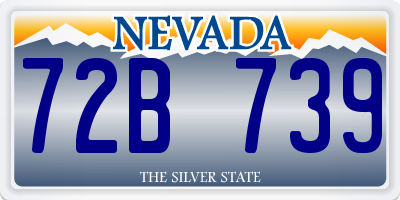 NV license plate 72B739