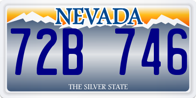 NV license plate 72B746