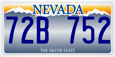 NV license plate 72B752