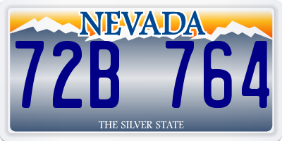 NV license plate 72B764