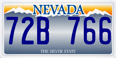 NV license plate 72B766