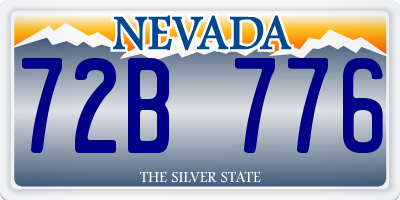 NV license plate 72B776