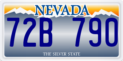 NV license plate 72B790