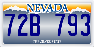 NV license plate 72B793