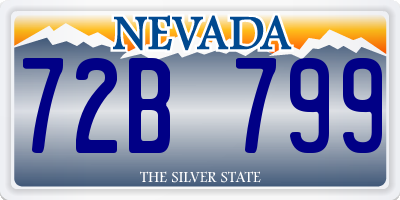 NV license plate 72B799