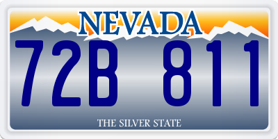 NV license plate 72B811