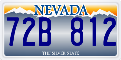 NV license plate 72B812