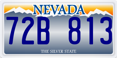 NV license plate 72B813