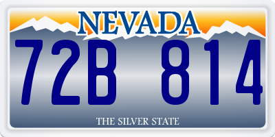 NV license plate 72B814