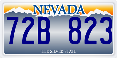 NV license plate 72B823