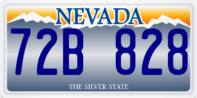 NV license plate 72B828
