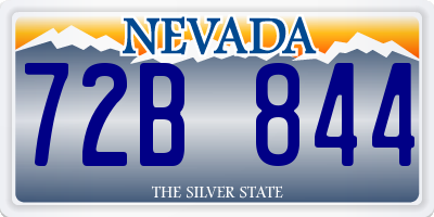NV license plate 72B844