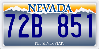 NV license plate 72B851