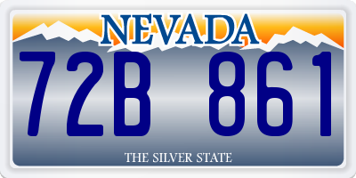 NV license plate 72B861