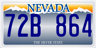 NV license plate 72B864