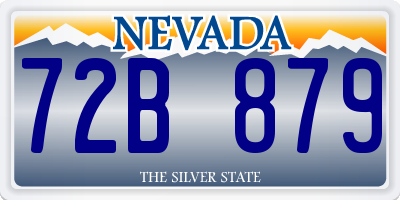 NV license plate 72B879