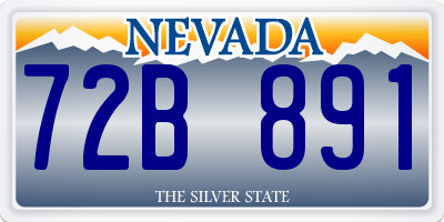 NV license plate 72B891