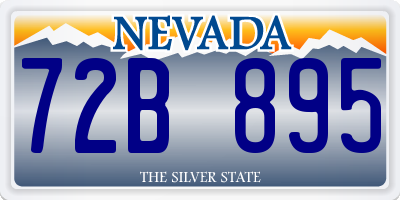 NV license plate 72B895