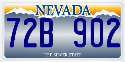 NV license plate 72B902