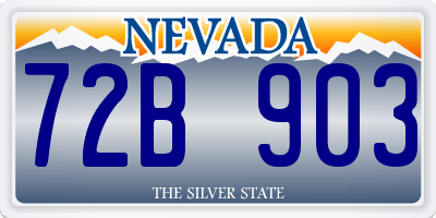 NV license plate 72B903