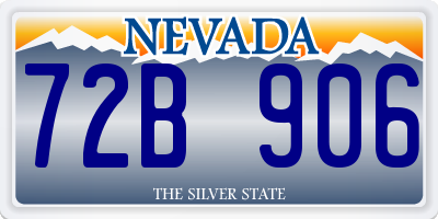 NV license plate 72B906