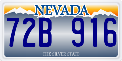 NV license plate 72B916