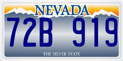 NV license plate 72B919