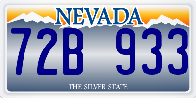 NV license plate 72B933