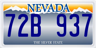 NV license plate 72B937