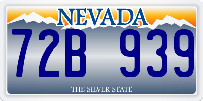 NV license plate 72B939