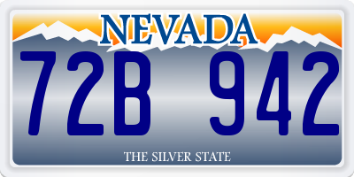 NV license plate 72B942