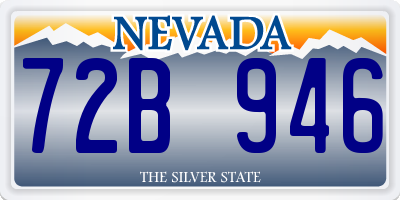 NV license plate 72B946